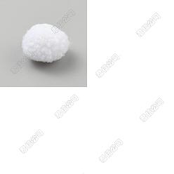 Белый 24мягкий шерстяной помпон, для шапок обувь шарфы подвески на сумку аксессуары, белые, 25 мм, 24 шт / комплект