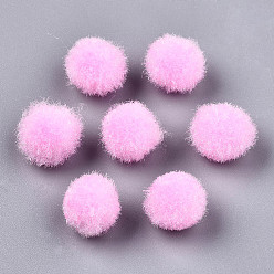 Pearl Pink DIY Doll Craft Pom Pom Yarn Pom Pom Balls, Pearl Pink, 10mm, about 2000pcs/bag