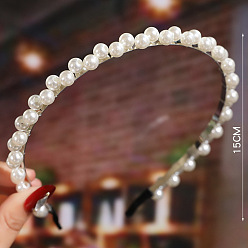 Platinum Pearl Hair Bands, Bridal Hair Bands Party Wedding Hair Accessories for Women Girls , Platinum, 150mm