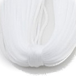 White Polyester Hollow Yarn for Crocheting, Ice Linen Silk Hand Knitting Light Body Yarn, Summer Sun Hat Yarn for DIY Cool Hat Shoes Bag Cushion, White, 1mm, about 54.68 Yards(50m)/Skein