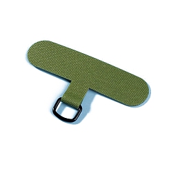 Olive Drab Oxford Cloth Mobile Phone Lanyard Patch, Phone Strap Connector Replacement Part Tether Tab for Cell Phone Safety, Olive Drab, 6x1.5x0.065~0.07cm, Inner Diameter: 0.7x0.9cm