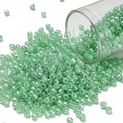 (144) Ceylon Celery Тохо 8/0 круглые бусины, японский бисер, (144) цейлонский сельдерей, 8/0, 3 мм, отверстие : 1 мм, Около 222 шт / 10 г