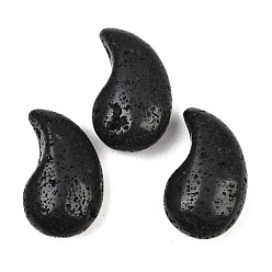 Лавовый камень Подвески из натуральной лавы, прелести магатама, 28.5~29x17.5x11~12 мм, отверстие : 2~3 мм