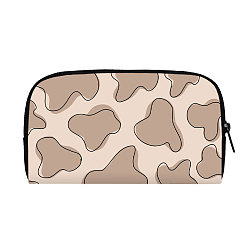 BurlyWood Cow Print Polyester Wallets with Zipper, for Women's Bags, Rectangle, BurlyWood, 19x11x2cm