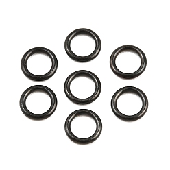 Schwarz Ionenplattierung (IP) 304 Geschlossene Biegeringe aus Edelstahl, Runde, Schwarz, 18 Messgerät, 6x1 mm