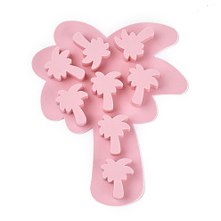 Pink Food Grade Silicone Molds, Fondant Molds, For DIY Cake Decoration, Chocolate, Candy, UV Resin & Epoxy Resin Jewelry Making, Coconut Tree, Pink, 193x165x18.5mm
