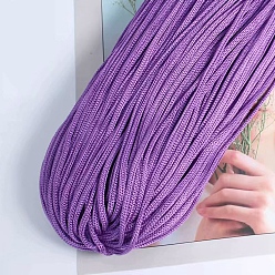 Dark Orchid Polyester Hollow Yarn for Crocheting, Ice Linen Silk Hand Knitting Light Body Yarn, Summer Sun Hat Yarn for DIY Cool Hat Shoes Bag Cushion, Dark Orchid, 3mm, about 218.72 Yards(200m)/Skein