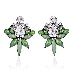 Green fluorescent protein (GFP) Stylish Crystal Flower Acrylic Earrings - Creative and Versatile Design