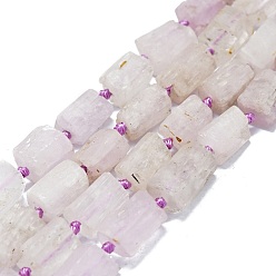 Kunzite Natural Kunzite Beads Strands, Frosted, Nuggets, 10~12x7~8mm, Hole: 0.8mm, about 32~33pcs/strand, 16.54''(42cm)