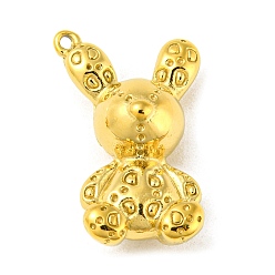 Real 14K Gold Plated 304 Stainless Steel Pendants, Rabbit Charms, Real 14K Gold Plated, 23x14x8.8mm, Hole: 1mm