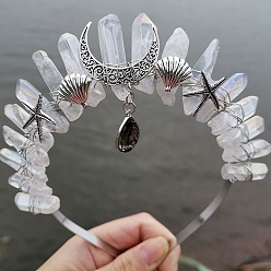 Черный Резинки для волос из натурального кварца, корона сплав резинки для волос для женщин девочек, чёрные, 350x150 мм