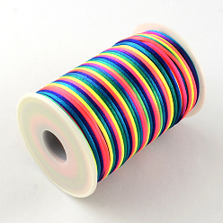 Colorful Nylon Threads, Rattail Satin CordColorful, 2mm, about 98.42 yards(90m)/roll