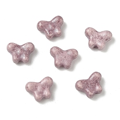 Cardo Cuentas de porcelana vintage hechas a mano, fantasía antigua porcelana esmaltada, mariposa, cardo, 12x16x7 mm, agujero: 2 mm