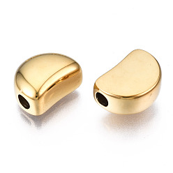 Real 14K Gold Plated 316 Surgical Stainless Steel Beads, Bean, Real 14K Gold Plated, 11x8x5.5mm, Hole: 2mm