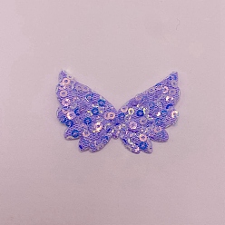 Lilac Angel Wing Sequin Sew on Fluffy Ornament Accessories, DIY Sewing Craft Decoration, Lilac, 50mm