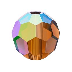 10220 200 Smoked Topaz AB Хрустальные бусины preciosa®, чешский хрусталь, 451 19 602 круглый, 10220 200 дымчатый топаз ab, 6 мм, отверстие : 1.2 мм