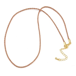 Индийский Красный 2мм нейлоновый плетеный шнур для изготовления ожерелий, с латунными выводами и 202 застежками из лобстера из нержавеющей стали, золотые, долговечный, стойки покрытие, Индийская красная, 17.72 дюйм (45 см)