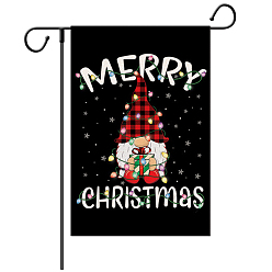 Gnome Garden Flag for Christmas, Double Sided Burlap House Flags, for Home Garden Yard Office Decorations, Gnome, 470x320mm
