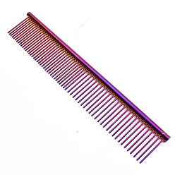 Púrpura Peines de quilling de papel de acero inoxidable, herramienta artesanal de cardado de papel diy, accesorio para crear bucles, para macramé, púrpura, 18.7x3.4 cm