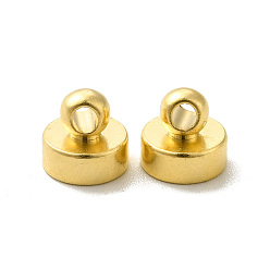 Real 24K Gold Plated Brass Pendant Bails, Cadmium Free & Lead Free, Long-Lasting Plated, Flat Round, Real 24K Gold Plated, 6x5.5mm, Hole: 1.5mm