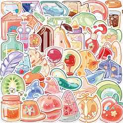 Food Waterproof PVC Adhesive Stickers, for Suitcase, Skateboard, Refrigerator, Helmet, Mobile Phone Shell, Food Pattern, 30~60mm, 40pcs/bag