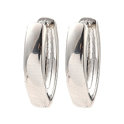 Платина Латунные серьги обруча, слеза, платина, 15.5x11x4 мм