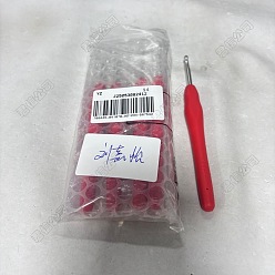 (52) Непрозрачная лаванда Крючок для вязания с алюминиевой ручкой tpr, разноцветные, 140x13.5 мм, штифты : 4.5 мм, 5 шт / комплект