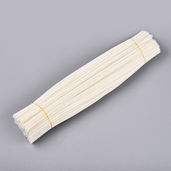 Beige Pipe Cleaners, DIY Chenille Stem Tinsel Garland Craft Wire, Beige, 300~305x5~7mm, about 95~100 strip/bundle