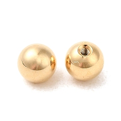 Golden Stainless Steel Ear Nuts, Round, Golden, 4x4mm, Hole: 0.8mm
