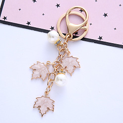 Pink Maple Leaf Artistic Pendant for Girlfriend's Birthday Gift - Couple Keychain, Bag Charm.