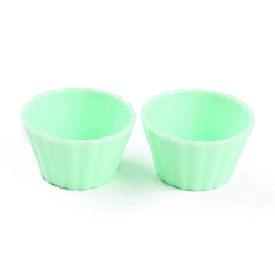 Весенне-зеленый Мини-пластиковая чашка для яичного пирога с имитацией яиц, Миниатюрный пейзаж, кухонная модель, аксессуары для кукольного домика, украшения, весенний зеленый, 37x21 мм