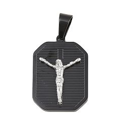 (52) Непрозрачная лаванда 304 подвески из нержавеющей стали, восьмиугольные подвески в виде распятия, ионное покрытие (ip), долговечный, разноцветные, 30x21x5 мм, отверстие : 9x5.5 мм