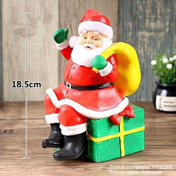 Santa Claus DIY Christmas Theme Unpainted Gypsum Doll Crafts, Plaster Painted Dolls for Kids Painting & Drawing Toy Supplies, Santa Claus, 19cm