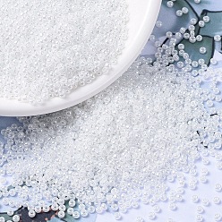 (RR528) White Pearl Ceylon Миюки круглые бусины рокайль, японский бисер, 11/0, (rr 528) белый жемчужный цейлон, 11/0, 2x1.3 мм, отверстие : 0.8 мм, Около 1111 шт / 10 г