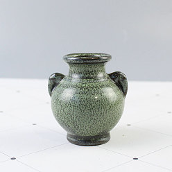 Dark Sea Green Mini Ceramic Floral Vases for Home Decor, Small Flower Bud Vases for Centerpiece, Dark Sea Green, 65x59.5x68mm