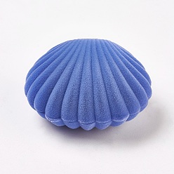 Royal Blue Velvet Necklace Boxes, Shell Shape, Jewelry Box for Girls, Gift Box, Royal Blue, 5.3x5.85x2.9cm