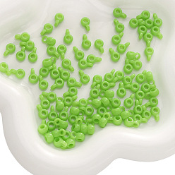 Зеленый лайм 20шт. акриловые трубчатые держатели, зеленый лайм, 9x4 мм, отверстие : 2 мм