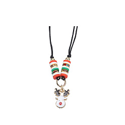 Necklace 13 Colorful Christmas Tree & Santa Claus Bracelet and Necklace Set for Kids