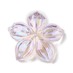 чертополох Uv акриловые покрытия бусины, радужный, цветок, чертополох, 28x29x5.5 мм, отверстие : 1.5 мм