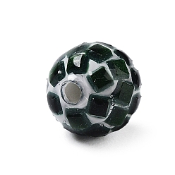 Dark Slate Gray Colorful Craft Shell Beads, Dyed, Round, Dark Slate Gray, 3.5~4x4~4.5mm, Hole: 0.9~1mm