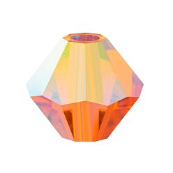 90310 20000 Sun AB 2x Хрустальные бусины preciosa®, чешский хрусталь, биконус(451 69 302 рондель), 90310 20000 солнце ab 2x, 4 мм, отверстие : 0.8 мм