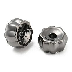 Gunmetal Rack Plating Eco-Friendly Brass Beads, Cadmium Free & Lead Free, Rondelle, Gunmetal, 7~7.5x4mm, Hole: 1.8mm