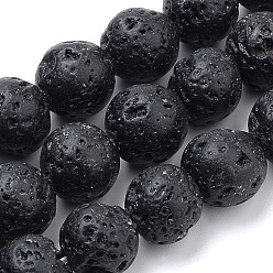 Lava Rock Natural Lava Rock Beads Strands, Dyed, Round, 8mm, Hole: 1mm, about 50pcs/strand, 15.7 inch