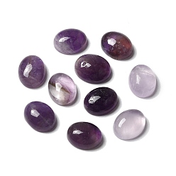 Purple Oval Natural Amethyst Cabochons, Purple, 18x13x6mm