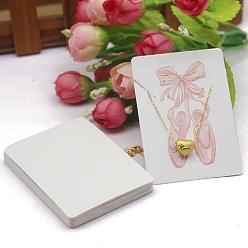 Pearl Pink 100Pcs Ballet Dancer Paper Jewelry Display Cards for Necklaces Storage, Rectangle, Pearl Pink, 7x5cm