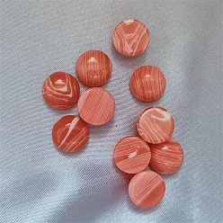 Rhodochrosite Synthetic Rhodochrosite Cabochons, Flat Round, 6mm