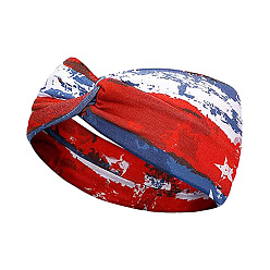 Разноцветный Тканевая повязка на голову в честь Дня независимости, звездные аксессуары для волос, красочный, 240x100 мм