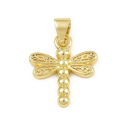 Dragonfly Латунные подвески, насекомые талисманы, стойки покрытие, долговечный, без кадмия и без свинца, реальный 18 k позолоченный, стрекоза, 17x15x2.5 мм, отверстие : 4.5x3.5 мм