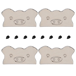 Платина Аксессуары для замков из сплава, форма свиньи, платина, 16x30 мм