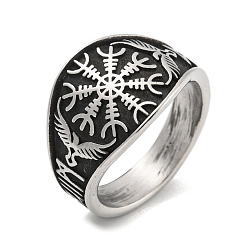 Snowflake 304 Stainless Steel Ring, Snowflake, Inner Diameter: 19mm